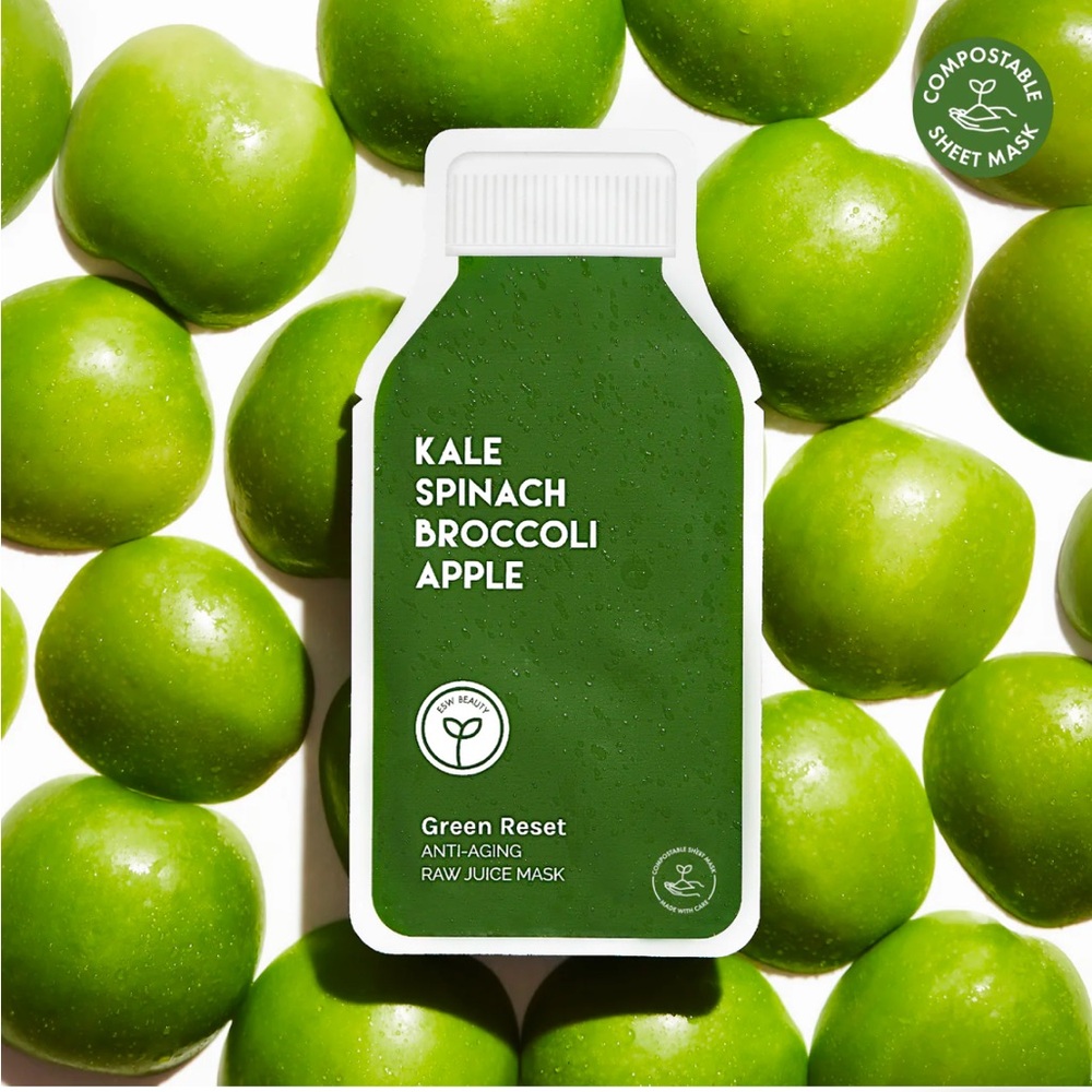 Green Reset Anti-Aging Raw Juice Mask Clean Beauty NEW